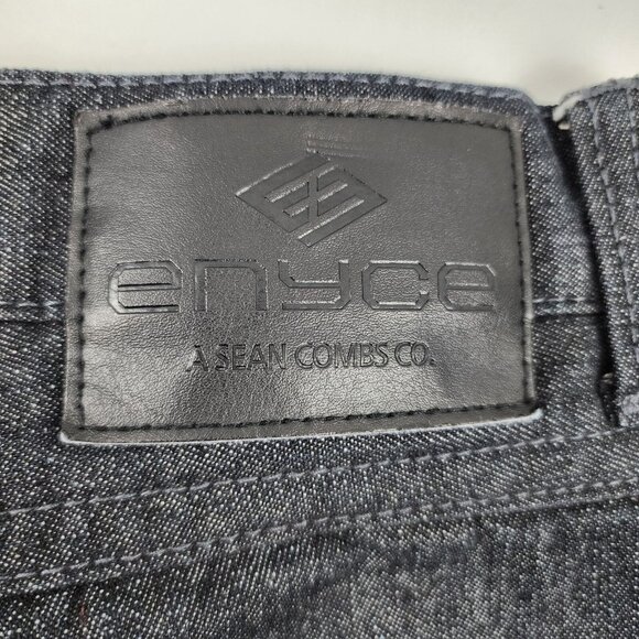Enyce Sean Combs Jeans Mens 34x32 Black Vintage Hip Hop Y2K Dark Wash Denim - Picture 9 of 10